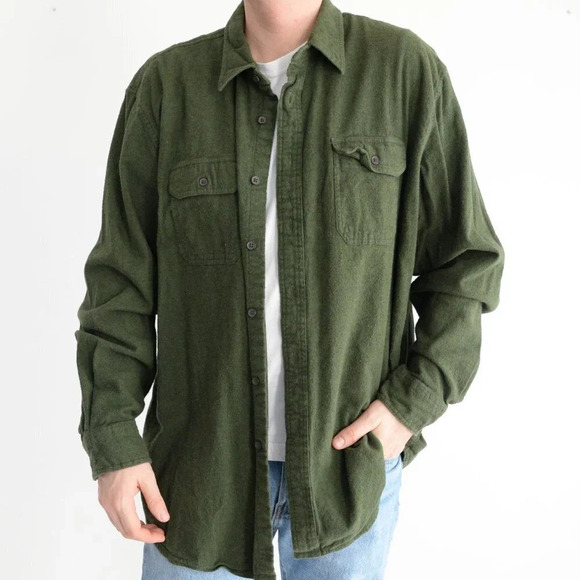C&B Croft & Barrow Vintage Hunter Green Collared Shacket Jacket ~2XL - Picture 1 of 12